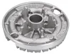 A close-up view of a metal gas burner part, viewed from a slight angle. Produktbild-Vorschau