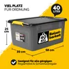 MONZANA® 6x Aufbewahrungsbox 40L mit Deckel 40kg belastbar Produktbild-Vorschau 2