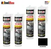 Isolbau Aquarium Silikon 4 x 300 ml Schwarz Glassilikon dauerelastisch wasserdicht Produktbild-Vorschau