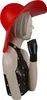 Gilde Figur, Frau, "Lady mit rotem Hut", gepunktet, Voir les images du produit 3