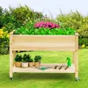 GOPLUS Hochbeet mit Rollen aus Holz, Gartenbeet mit Ablage Produktbild-Vorschau 9