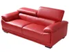 MACELO 3-Sitzer Sofa aus Leder - Rot Produktbild-Vorschau 5