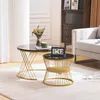 Two round coffee tables of different sizes are placed on a rug in a living room setting. Náhľad obrázku produktu