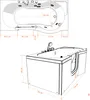 Seniorenwanne mit Tür Whirlpool S12-TH-WP-L Badewanne Produktbild-Vorschau 5