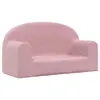 vidaXL Kindersofa 2-Sitzer Rosa Weich Plüsch Produktbild-Vorschau 1