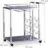 relaxdays Carrello portavivande BARON argento 70,0 x 40,0 x Anteprima dell’immagine prodotto 4