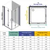 IMPTS Duschkabine Eckeinstieg 80x80 cm 180º Doppel Falttür Produktbild-Vorschau 7