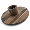 1.04 Tischpodest rund aus Akazie - ca. Ø 30 x 9 cm - Holz Produktbild-Vorschau 5