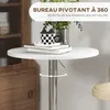 HOMCOM Table de bar ronde table haute cuisine mange-debout Voir les images du produit 4
