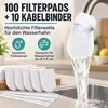 Wasserhahn Filterbeutel 100Stk + 10 Bänder, Baumwoll Filter Produktbild-Vorschau 2
