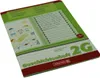 A close-up, slightly angled shot of a BRUNNEN Geschichtenheft (story notebook) with a green and red cover. Podgląd zdjęcia produktu