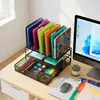 Organizér na stôl Relaxdays, držiak na zložky so zásuvkou a Náhľad obrázku produktu 3