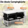 Jayseuw Cucina da campeggio 120x68x47, armadio da campeggio Anteprima dell’immagine prodotto 4