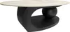 Kondela Wohnzimmertisch Axen - weiße Marmoroptik / schwarz Produktbild-Vorschau 4