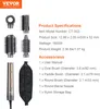 A collage of product images and specifications for a hair styler. Produktbild-Vorschau