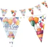 Happy Birthday Wimpelkette 4–5 m – bunte Watercolor Deko Produktbild-Vorschau 1