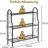 3stupňový kovový stojan na rostliny, schůdky na rostliny s Náhled obrázku produktu 5