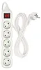 Steckdosenleiste 3 m / 5 Steckdosen / Schalter / weiß / PVC / 1,5 mm2 Náhled obrázku produktu