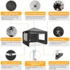 A diagram illustrating the features of a pop-up canopy tent. Voir les images du produit