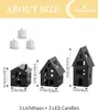 Set aus 3 LED-Laternen in Hausform LED-Teelichthalter Deko Produktbild-Vorschau 5