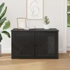 vidaXL Maison pour chats Noir 85 x 55 x 50,5 cm Bois Voir les images du produit 4