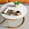INONEFT Runde Satztische, Couchtisch-Set (2er-Set), moderne Produktbild-Vorschau 6