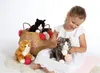 Plüschtier Katze Mimiz, 28 cm, Schwarz & Weiß, Realistisch Produktbild-Vorschau 4