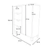Cassettiera con 4 cassetti e 2 ripiani per il bagno o la Anteprima dell’immagine prodotto 4
