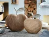 2x Dekofigur Apfel Mangoholz natur & Aluminium silber Produktbild-Vorschau 6