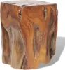 The Living Store Tabouret bois massif teck Voir les images du produit 1