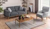 Bequemer Grauer Sessel aus m Textil für das Wohnzimmer Neu Produktbild-Vorschau 3