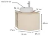Mobile lavabo angolare + lavabo bianco + rubinetto SORRENTO Anteprima dell’immagine prodotto 3