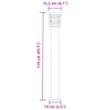 vidaXL Wegeleuchte Schwarz 110 cm Edelstahl Produktbild-Vorschau 6