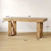 A wooden desk with dimensions shown. Anteprima dell’immagine prodotto