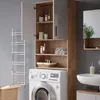 Waschmaschinenschrank Vicco Irma Weiß Hochglanz/Goldkraft Produktbild-Vorschau 5