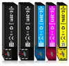 Five printer ink cartridges lined up against a white background. Produktbild-Vorschau
