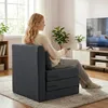 HOMCOM Bodensessel 2-in-1 Klappbar Schlafsofa mit Kordoptik Produktbild-Vorschau 8