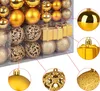 105-teiliges Christbaumkugeln Set Gold, Ø 3/4/6 cm Produktbild-Vorschau 2