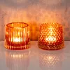2er Set Teelichthalter H7cm Glas Orange Kerzenhalter Produktbild-Vorschau 5