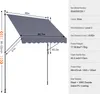 A diagram showing the dimensions and specifications of an outdoor awning. Podgląd zdjęcia produktu