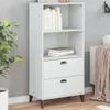The Living Store Bücherschrank VIKEN Weiß 60x35x123 cm Produktbild-Vorschau 2