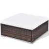 vidaXL 10-tlg. Garten-Lounge-Set mit Auflagen Poly Rattan Produktbild-Vorschau 13