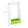 SoBuy KMB109-W Kindergarderobe mit 2 Haken & Boxen, Produktbild-Vorschau 3