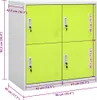 vidaXL Armadietto grigio chiaro e verde 90x45x92,5 cm in Anteprima dell’immagine prodotto 6