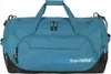 A teal duffel bag with black accents and the 'travelite' logo is shown against a white background. Náhľad obrázku produktu