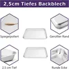 Homikit sada 2 nerezových plechů na pečení 23x17x2,5 cm - Náhled obrázku produktu 3