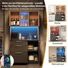 Küchenhochschrank 100x40x180 cm mit LED & Steckdose – Produktbild-Vorschau 11