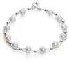 Perlenkette Collier Armband Ohrringe Schmuck-Set weiß echte Produktbild-Vorschau 5