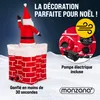 MONZANA® Père Noël gonflable cheminée 178 cm éclairage LED Voir les images du produit 3