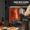 A person is using an electric meat slicer to cut meat from a vertical rotisserie. Náhled obrázku produktu